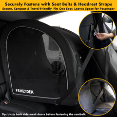 PAWZIDEA secure travel crate with lightweight metal frame stability