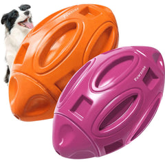 Pawzone 2-pack squeaky ball toy for aggressive chewers, durable rubber.