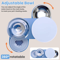 Pawzone gravity feeder base enables hands free feeding.