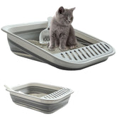 Paxlkuao low-entry litter box foldable for easy storage and kitten-friendly entry