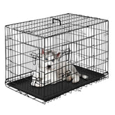 PayLessHere 24-Inch Small Dog Crate front view for secure containment during travel