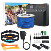 PcEoTllar electric fence transmitter powers the dog boundary system.