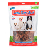 PCI Lamb Crunchys bag front with resealable pouch for fresh, tasty dog treats.