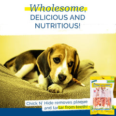 PCI Pet Center Chick-n-Hide open bag, ready-to-serve treats for dogs.
