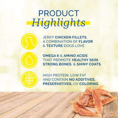 PCI Pet Center Chicken Breast Tenders close-up reveals single-ingredient chicken for a protein-rich snack