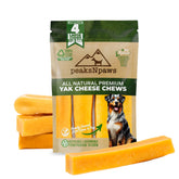 peaksNpaws Yak Cheese Himalayan dog chews in large sticks for long lasting enrichment.