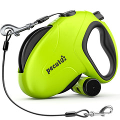 Pecute 26ft retractable leash extended for secure, comfortable walks.