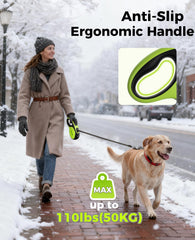 Pecute 360-degree anti-twist swivel prevents snarls during walks.