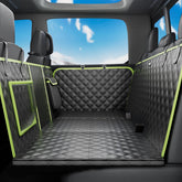 Pecute back-seat extender provides full-coverage for a spacious truck interior.