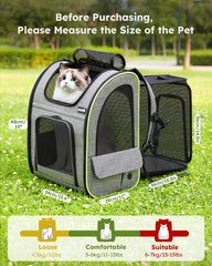 Pecute cat backpack 4-side mesh vents keep your pet cool