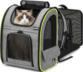 Pecute cat backpack expandable back view offers extra space for comfortable travel