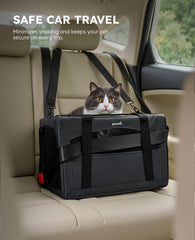 Pecute Cat Carrier dual stabilization for steady car travel.
