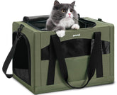 Pecute cat carrier with stable frame for secure travel