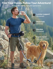 Pecute leash belt with detachable pouch keeps essentials organized during walks.