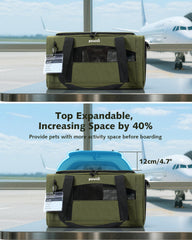 Pecute Expandable Pet Carrier breathable mesh panels for airflow