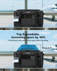 Pecute locking zippers ensure pet safety during travel.
