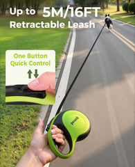 Pecute heavy-duty retractable system with stainless steel coil for durability.
