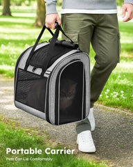 Pecute pet carrier ergonomic design with padded straps for comfortable carrying