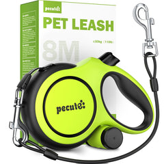 Pecute retractable dog leash 26ft for extended reach and confident control.