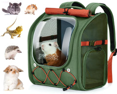 Pecute small pet carrier with transparent bubble for clear interaction and comfort.