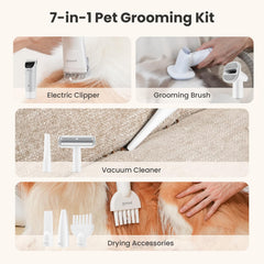 Pecute vacuum attachment round nozzle captures fur during brushing