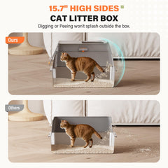 PEDIBAT sturdy stainless steel basin resists scratches and keeps litter fresh.