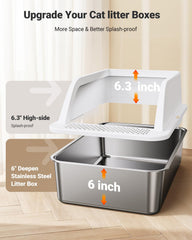 PEDIBAT XL litter scoop in stainless steel for fast, dust-reducing waste separation.
