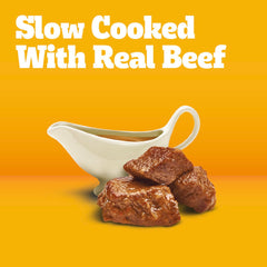Pedigree Choice Cuts in Gravy Cheese Pouch featuring flavorful topping for complete meals.