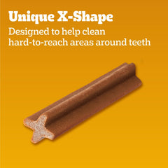 Pedigree Dentastix large dog plaque cleaning action on teeth while chewed