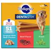 Pedigree Dentastix Large Pack front view for daily large-dog dental care.