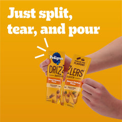 Sauce evenly coats dry kibble while preserving crunch