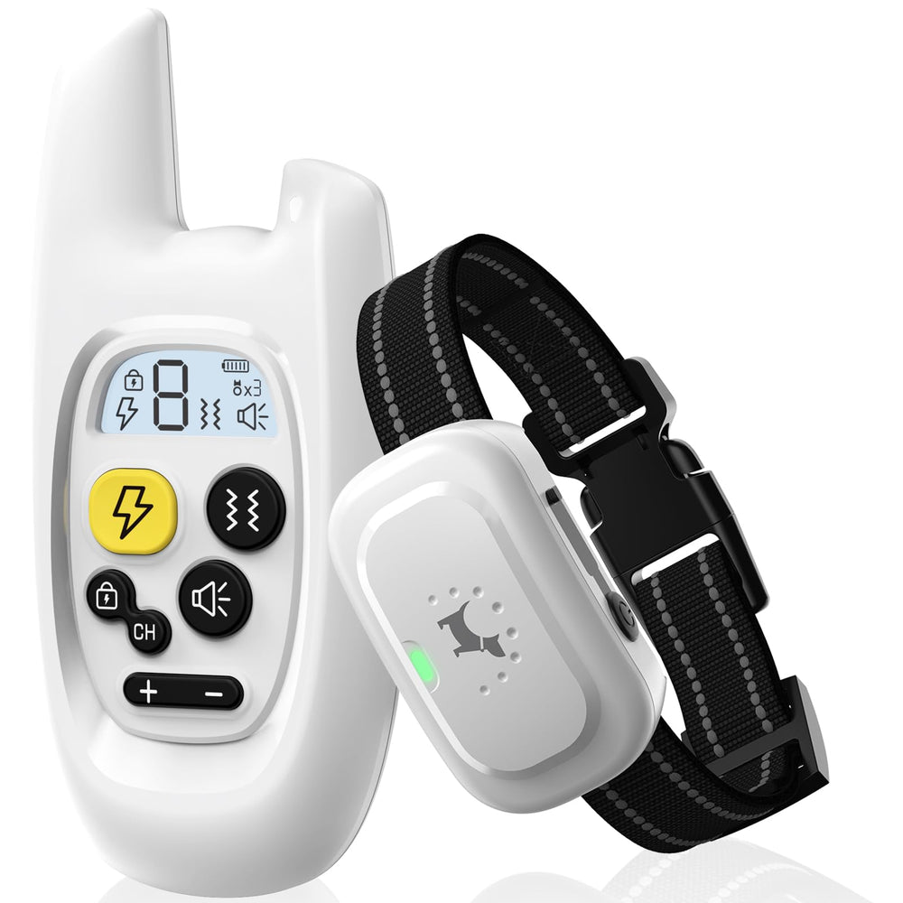 Pedono dog shock-collar-remote demonstrates multi-channel control for multiple dogs.