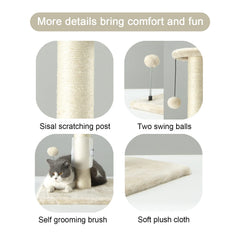 PEEKAB 32in base delivers stability for energetic kittens and adult cats.