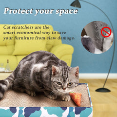 PEEKAB cat scratcher cardboard close-up highlights durable corrugated surface for long-lasting play.