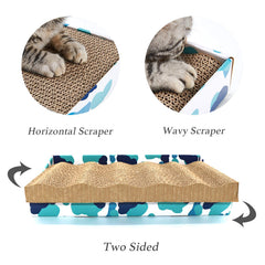 PEEKAB cat scratcher cardboard side B offers double surface for extended use.