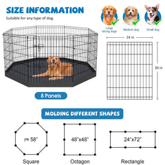 Peekaboo dog pen stands 30 inches tall for generous play area.
