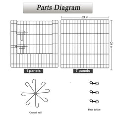 Peekaboo dog pen features heavy duty metal wire construction.