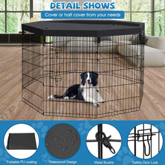 Peekaboo playpen designed for outdoor use with ground stakes for stability