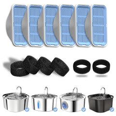 PEKTACO cat fountain filter pack for clean drinking water.