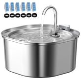 PEKTACO Cat Water Fountain 3.2L reservoir suited for multiple pets.