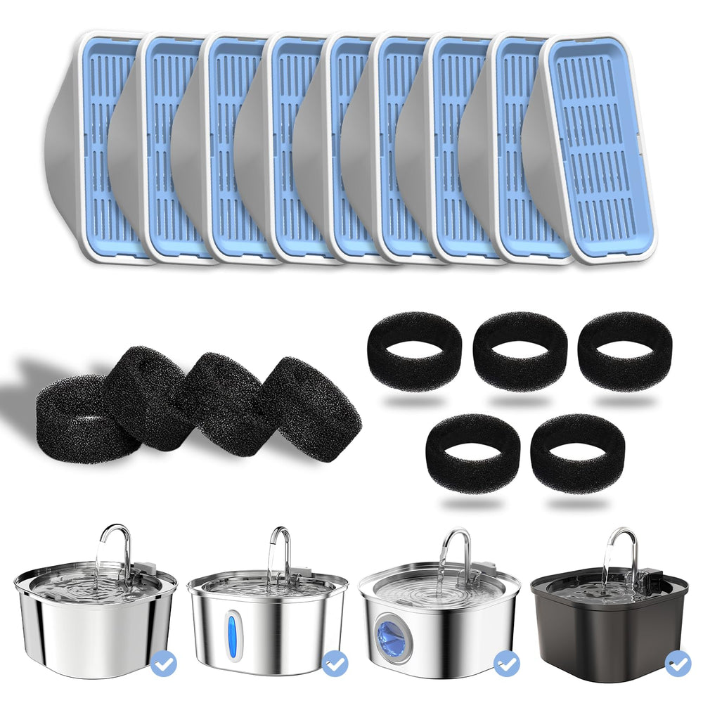 PEKTACO cat water fountain filter replacement keeps water fresh and clean