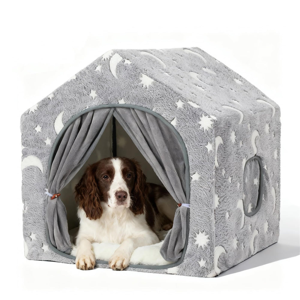 Pelemee indoor dog house frame provides sturdy structure and easy setup for small to medium dogs.