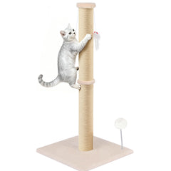 PEL UOMOZ 36-inch cat post with stable base for vigorous scratching.