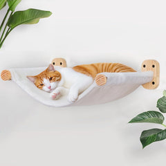 peluomoz cat wall hammock front view for elevated lounging