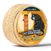 Pelzin sisal rope for cat scratcher post, 1/4 inch by 200 ft, durable and natural