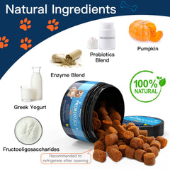Penkyer daily probiotic chews package shows convenient shelf stable treat for dogs