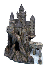 Penn-Plax Age of Magic Wizard’s Castle Part A front view, a whimsical centerpiece for aquariums
