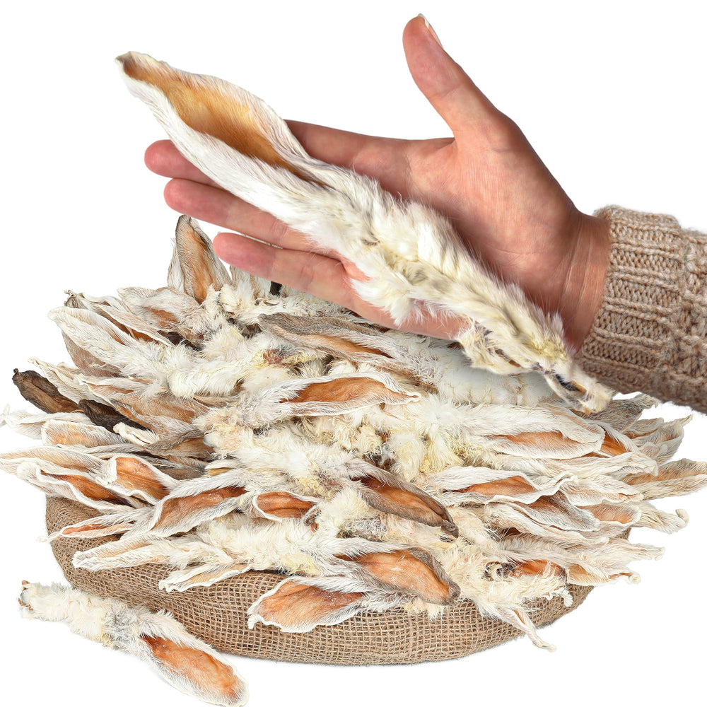 Peppy Dog Rabbit Ears with Fur β cover shot, all-natural treat