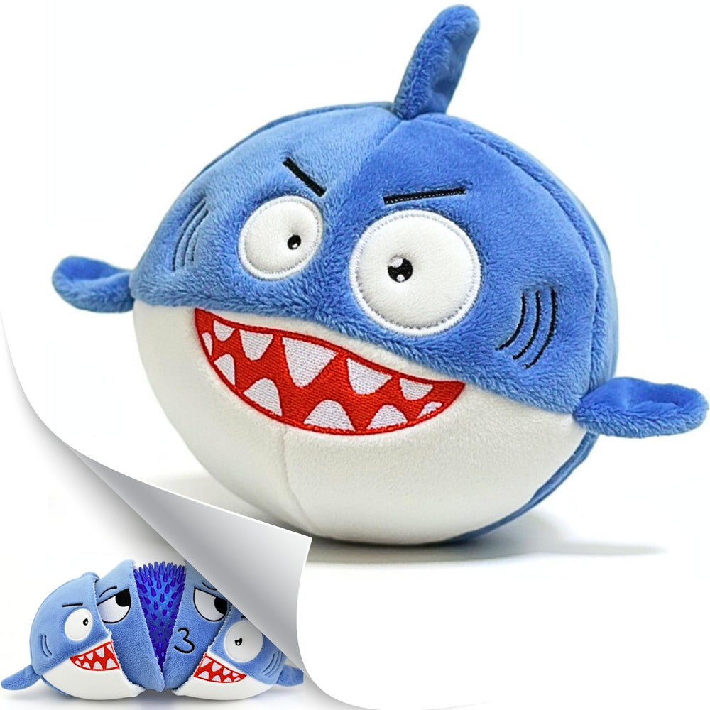 PeppyPawz Sharky 3in1 gift box opening showing inner toys for interactive play