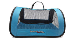 Perfect Petzzz travel bag blue exterior for easy on-the-go transport of your plush friend.